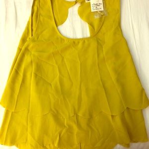Yellow/green backless top